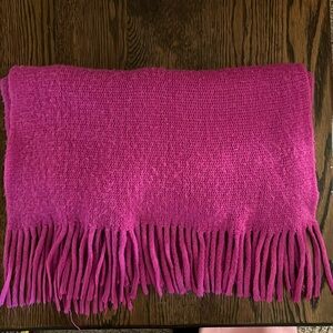 Hot Pink Wool Scarf